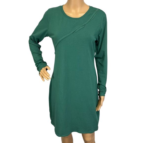2/$15 NWT Wild Fable Cut Out Long Sleeve Dress Dark Teal Green Size L - Picture 3 of 13